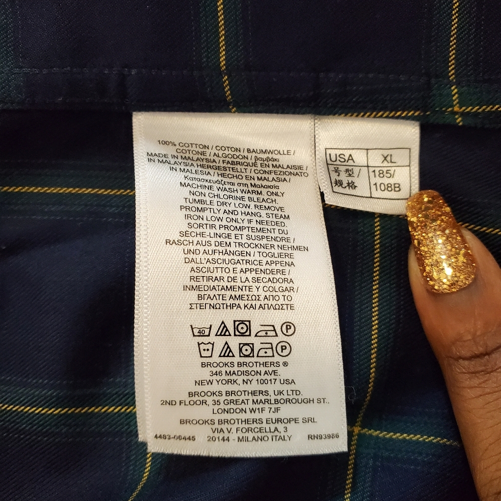 Brooks Brothers Men's Shirt, Plaid (Size XL) - Picture 5 of 8